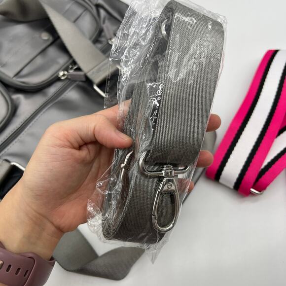 IHKWIP Cargo Catchall Tote with Two Crossbody Straps Gray Color - Picture 7 of 12